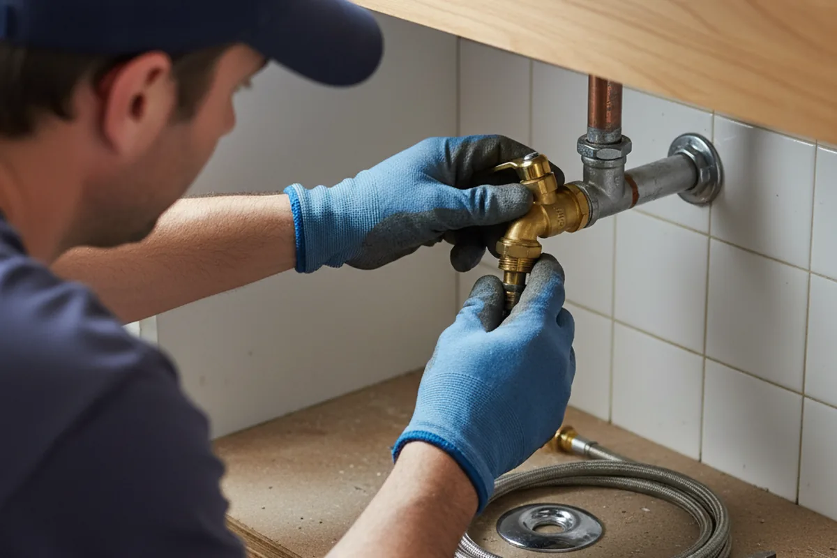 Shutoff valve and fitting work during Repiping in Florida